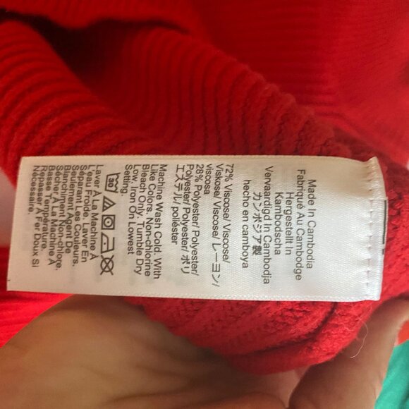 Red J. Crew Sweater Cherry Red - Xs - Picture 3 of 4